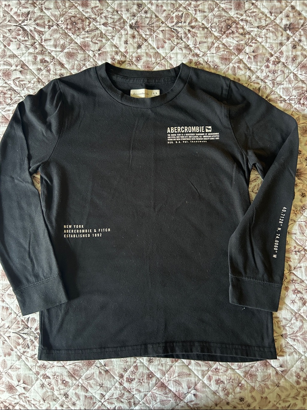 Boys Long Sleeve Crew Neck Shirt - Green, Black, Teal Mix size 9/10 - Picture 7 of 10